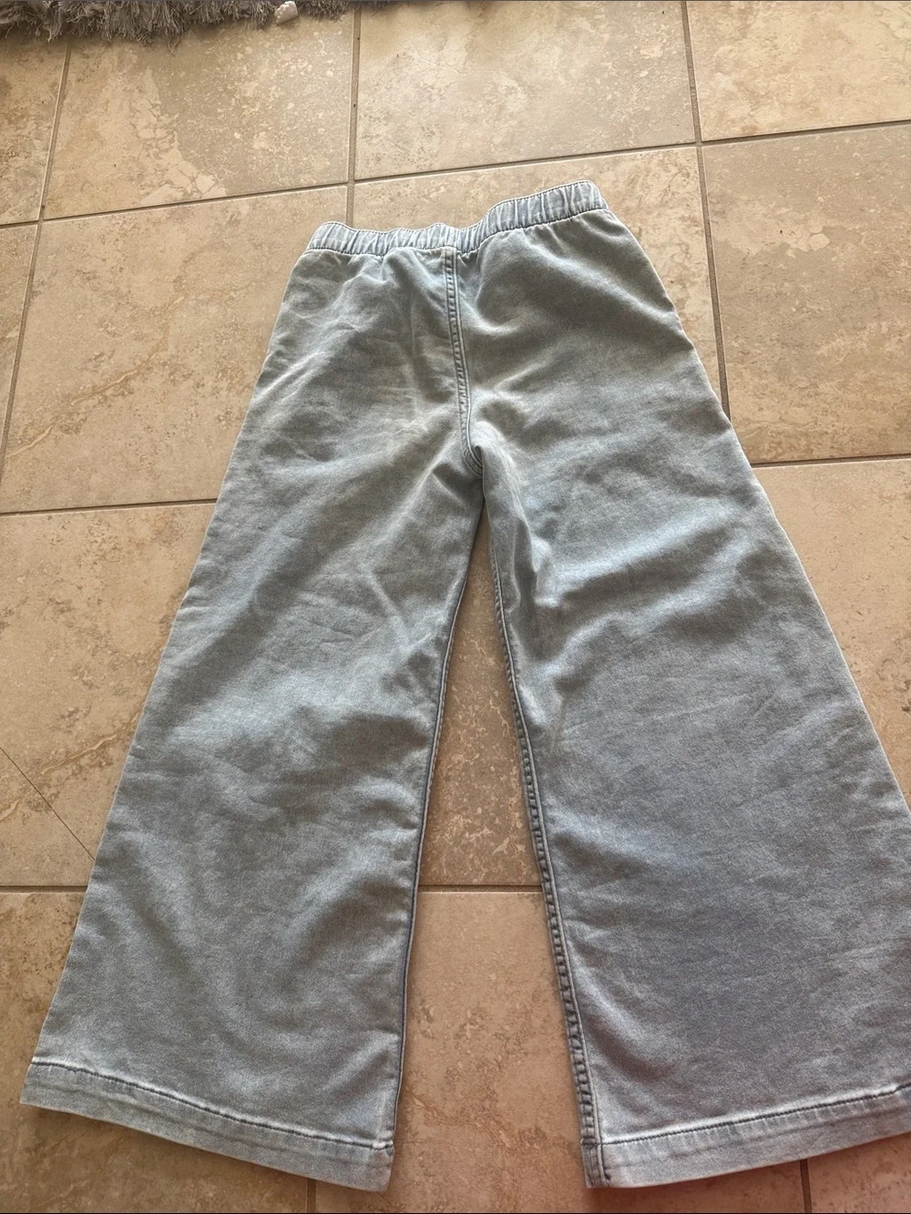 GAP Light Blue Wide-Leg Kids Denim Jeans with Elastic Waist
